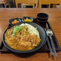 Mushroom coconut cream curry rice at Kore Curry - 고레 카레 in Seoul