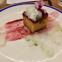 Lemon Drizzle cake with Gin & Tonic Granita at The Salamander in Bath