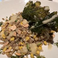 Toasted cauliflower and kale (delicious!)  at The Shearwater Cafe in Victoria Falls