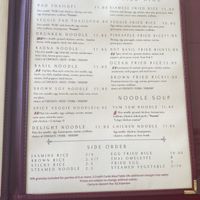 A page of the lunch menu. Several noodle dishes and several fried rice dishes can be modified to be vegan upon request.  at Siam Square in Middletown