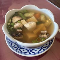 Veggie tofu soup—I asked for it to be vegan, not sure if they needed to make modifications to accomplish that or not.  at Siam Square in Middletown