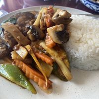 Spicy eggplant—asked for it to be vegan, not sure if they needed to make modifications to veganize it.  at Siam Square in Middletown
