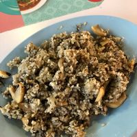 Eggless olive fried rice at ITE College Central Vegetarian Stall  in Northeast Singapore