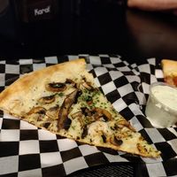 4/20 mixed mushroom pizza at Evel Pie in Las Vegas