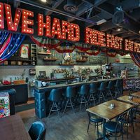 Love the interior  at Evel Pie in Las Vegas