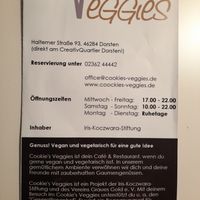 Infos at Cookie's Veggies in Dorsten