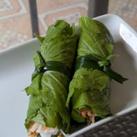 French Mustard Leaf Rolls at Sesame in Hanoi