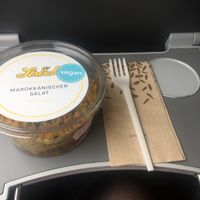 Vegan Morrocan Salad & compostable cutlery at Ströck - Meidling ÖBB Halle in Vienna