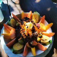 Salad and fruit at El Guanche "Alte Schule" in Tenerife