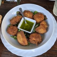 Mushrooms with mojo verde at El Guanche "Alte Schule" in Tenerife