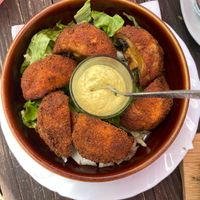 Fried mushrooms  at El Guanche "Alte Schule" in Tenerife