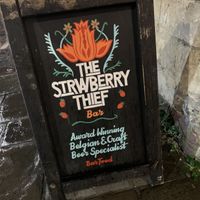 Sign  at The Strawberry Thief in Bristol