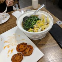 Seasonal soup and Lotus root at The Lakeside Veggie in Hangzhou