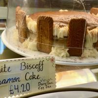 Vegan White Biscoff Cinnamon cake £4.20 #Veganuary at Cacau Brazilian Patisserie in Redcar