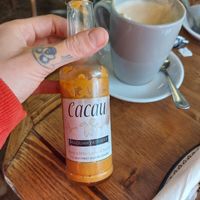 Amazing home made vegan sauce at Cacau Brazilian Patisserie in Redcar