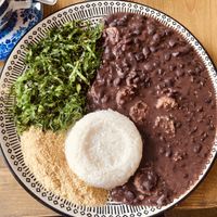 Feijoada with spring greens  at Cacau Brazilian Patisserie in Redcar