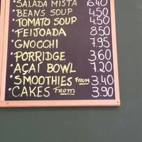 Vegan sample menu at Cacau Brazilian Patisserie in Redcar