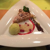 vegan gourmet dinner desert at IFA Windrose Südstrand in Fehmarn