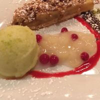 vegan gourmet dinner dessert close up at IFA Windrose Südstrand in Fehmarn