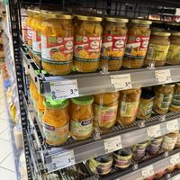canned fruit  at Karo Bio Markt in Schwerin