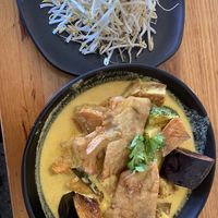 Curry with wheat noodles  at An Nhien Vegetarian Cuisine in Cabramatta