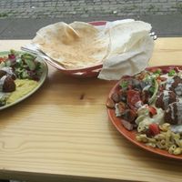 mixed falafel plate  at Yalla Yalla Falafel in Bremen