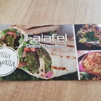 Speisekarte front at Yalla Yalla Falafel in Bremen