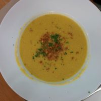 sweetcorn soup at St Gervais in Biel