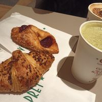 Choco croissant and berries pastry at Pret A Manger - Great Eastern St in London