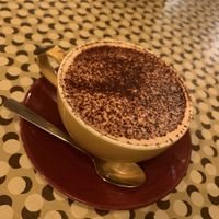 Oat hot chocolate   at Delfino Lounge in Poole