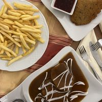 Vegan game and schnitzel at Stiftskeller in St Florian