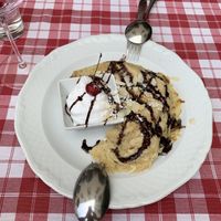  Eispalatschinke (pancakes filled with vanilla ice cream)   at Stiftskeller in St Florian