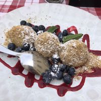 Nougat Knödel! (Sweet Nougat dumplings)   at Stiftskeller in St Florian
