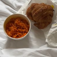 carrot salad & croissant  at Maison Landemaine - Oberkampf in Paris