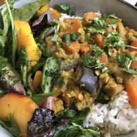 Up close meal of the day  at La Colectiva Cafe in Madrid