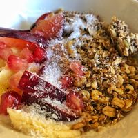 Yoghurt with granola at La Colectiva Cafe in Madrid