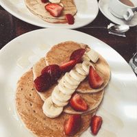 Vegan pancakes at Meli Cafe - Dearborn in Chicago