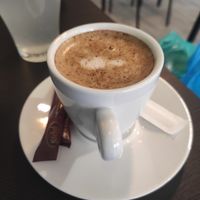 Meia de leite de cevada at Vegana By Tentúgal in Porto