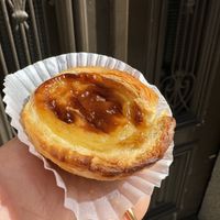 Vegan pastel de nata from the counter  at Vegana By Tentúgal in Porto