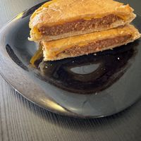 Seitan burger cheese toastie  at Vegana By Tentúgal in Porto