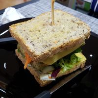 Vegan sandwich at Vegana By Tentúgal in Porto