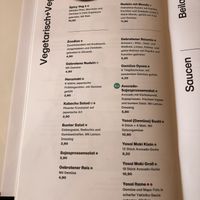 Vegan and vegetarian section  at Akakiko in Linz