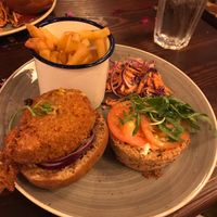 vegan falafel burger at Lounges - Brunello in Weston-super-mare