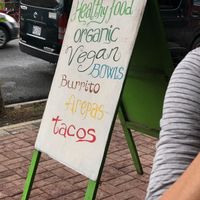 The sign we saw on the street that got our attention at Rugula in Jaco