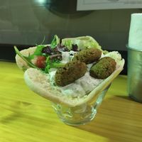 Pita de falafel at Condende in Sevilla