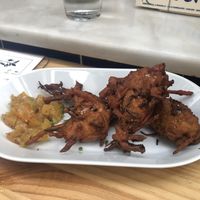 Vegan pakora (very yummy) at Condende in Sevilla