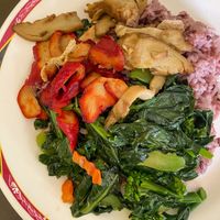Buffet selection  at Tien Sieng Vegetarian Foods in Chiang Mai