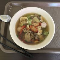 Dumplings in soup  at Tien Sieng Vegetarian Foods in Chiang Mai