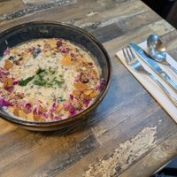 Cucumber and yoghurt soup at Simone's Kitchen in Antwerpen