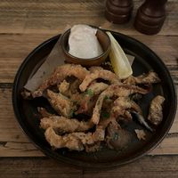 Oyster Mushroom Kalimari   at Olive Tree Brasserie in Chester